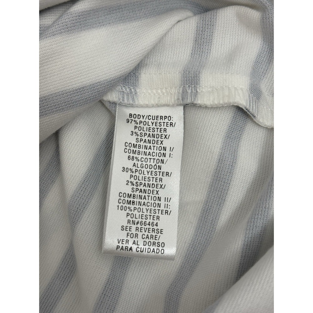 Sandra Darren Womens Size 6 White & Navy 3/4 Sleeve Striped Shift Dress - Picture 4 of 9